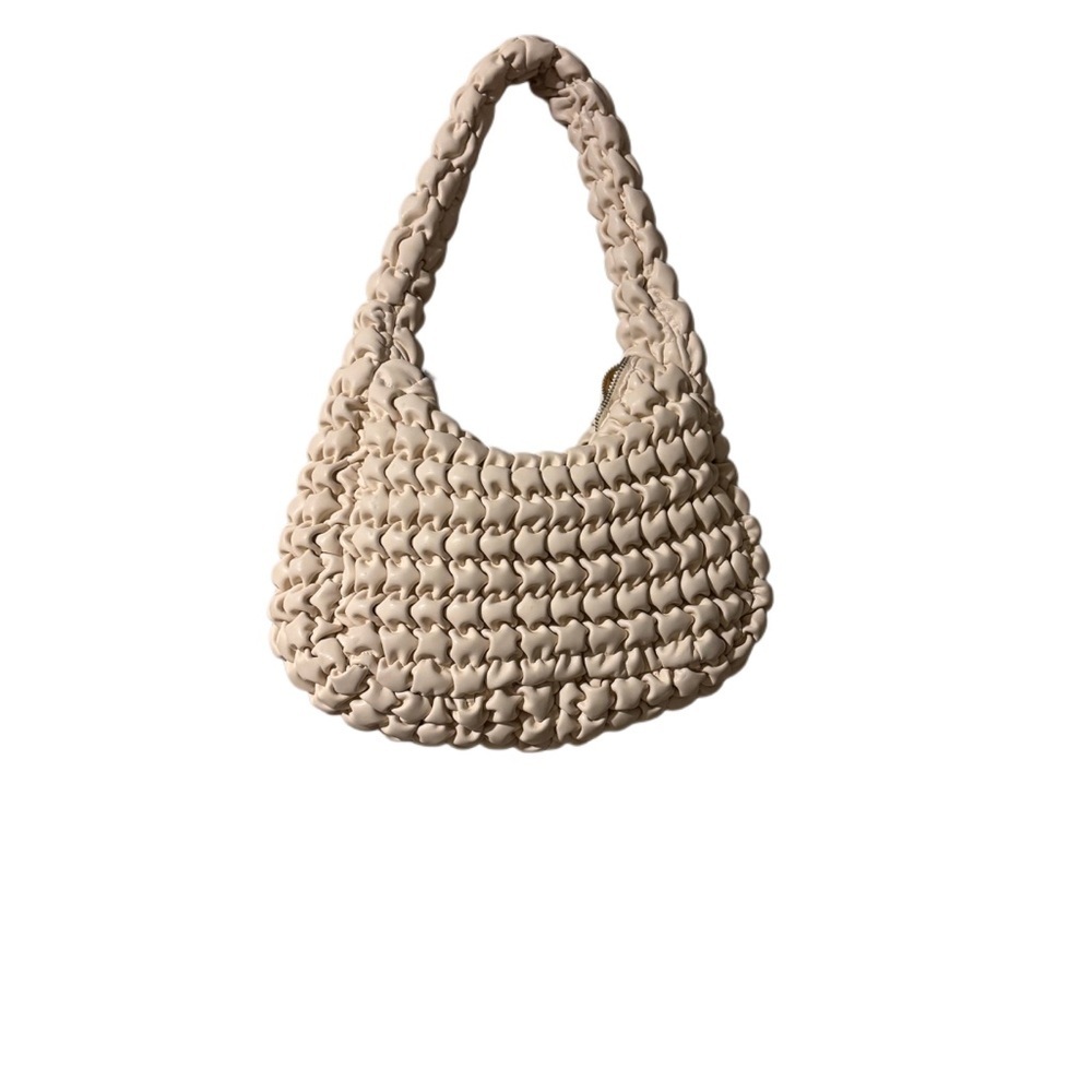 Bershka cream puffy lightweight bag polyester shoulder bag